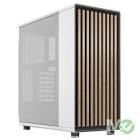 Design North ATX Mid Tower Case w/ Mesh Side, Wood Front Bezel, Chalk White - Enthusiast Cases Fractal