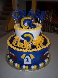 St Louis Rams Shower Cake Football Nfl Rams Football Cake Football Desserts Football Themed Desserts