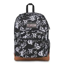 Black And White Jansport Backpack Trans By Jansport 12 5 Meadow Backpack Aloha Floral Black Jansport Backpacks Black Jansport Backpacks
