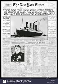 titanic sinking newspaper high