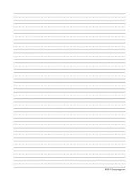 This handwriting paper has 1/2 horizontal ruling, a red baseline, a broken blue midline and a descender space for making it easy for students to find the headline quickly and easily. 2nd Grade Lined Paper Worksheets Teaching Resources Tpt