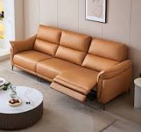 Sofa Kursi Kulit Warna Oranye Ruang Tamu LS520SF1 Pabrikan ...