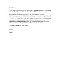 Rejection letter following receipt of application. Job Rejection Letter After Interview Rejection Letter