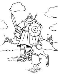 Discover thanksgiving coloring pages that include fun images of turkeys, pilgrims, and food that your kids will love to color. Coloring Page Of David And Goliath Stock Photo Picture And Royalty Free Image Image 126584235