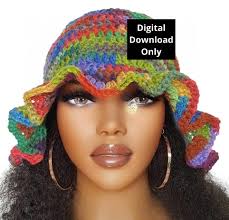 Easy Pdf CROCHET PATTERN ONLY, Digital Download, Crochet Ruffle Bucket Hat  Pattern Fancy, by Razondalee Razonda Lee 121