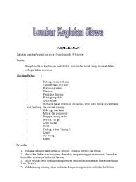 Menempatkan bahan makanan di lumpang proselin. Petunjuk Praktikum Uji Makanan