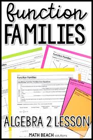 Function Families Lesson Algebra Resources Guided Notes Lesson
