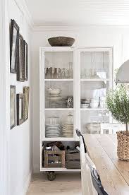 In its former life, this kitchen cabinet door featured a builder's grade, solid frame of light brown wood. Glass Display Cabinets In The Kitchen The Design Tabloid
