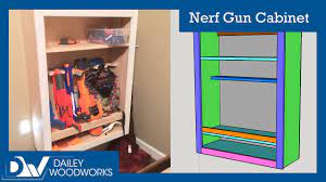 Here's how to make your own easy diy nerf gun wall and it's cheap too! Nerf Gun Cabinet How To Build One With Your Kids Youtube