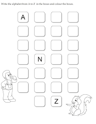 Write The Alphabet From A To Z In The Boxes And Color The Boxes Alphabet Worksheets Preschool Alphabet Worksheets Alphabet Preschool