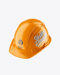 Download Glossy Hard Hat Mockup Half Side View In Apparel Mockups On Yellow Images Object Mockups
