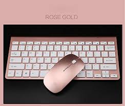 Keyboard Mouse Combos Ergonomic Wireless 2 4g Ultra Rose Gold Rose Gold Decor Rose Gold Aesthetic
