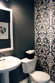 wallpaper accent wall bathroom