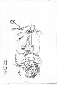 Here's the vespa usa page where you can discover anything and everything on our entire scooter the vespa primavera was introduced. 45 Gambar Sketsa Motor Vespa Tampak Depan Terbaru Koleksi Gambar Sketsa Terlengkap