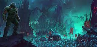 Doom Eternal Doom Slayers Club Video Game Art Video Games 5k Wallpaper Hdwallpaper Desktop Video Game Art Game Art Doom