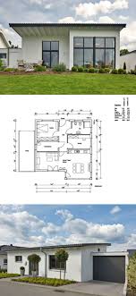 Bungalow Haus Grundriss Mit Garage Und Pultdach Architektur Einfamilienhaus Bauen Massivhaus Kempf Von Baumeiste Baumeister Haus Haus Bungalow Haus Grundriss