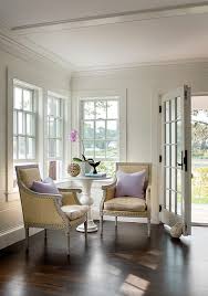 Foyer Sitting Space With French Burlap Carved Wood Chairs And Lilac Pillows Transitional Entrance Foyer Home Home Living Room Interior Design
