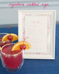 The Chip Signature Drink Sign Signature Drinks Sign Baby Shower Drinks Drink Signs