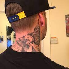 Angel Neck Tattoo Angel Neck Necktattoo Tattoo Angel Neck Tattoo Neck Tattoo For Guys Neck Tattoo
