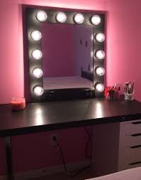Bestope vanity mirror with lights hollywood mirror large lighted vanity mirror with 3 color lights,usb a and usb c outlet with phone holder,24x20 inch,,touch control,sturdy metal frame design. Bedroom Vanity Lighted Wall Mirror Ikea New Home Design With Modern Custom Lights Sets Table Set Furniture Hollywood Style Mirrors Apppie Org