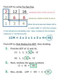 Least Common Multiple Notes 4 Ways To Find Lcm Common Multiples Least Common Multiple Lcm