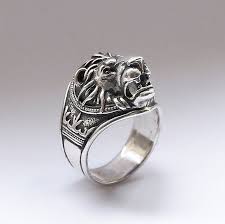 Lion Head Ring Lion Ring For Man Ring For Man Animals Ring Bikers Ring Silver Ring For Man Lion Ring Jangle Ring Rings For Men Lion Ring Head Ring