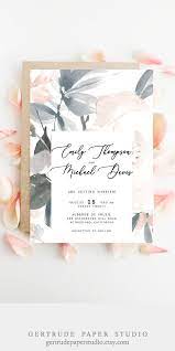 Romantic Wedding Invitations Blush Watercolor Simple Diy Elegant Tem Diy Printable Wedding Invitations Blush Wedding Invitations Minimalist Wedding Invitations