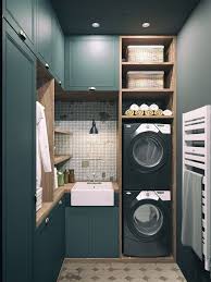 Looksetmaisons How To Install A Washing Machine In A Small Bathroom Bathroom Decoration Agencement Buanderie Buanderie Moderne Design Buanderie
