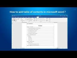How To Add Table Of Contents In Microsoft Word Youtube In 2020 Microsoft Word Words Microsoft