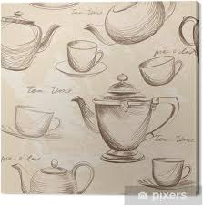 Tea time, c'est votre nouvelle émission culturelle sur télé mb! Leinwandbild Tea Time Vintage Vintage Muster Tea Nahtlose Tapete Pixers Wir Leben Um Zu Verandern