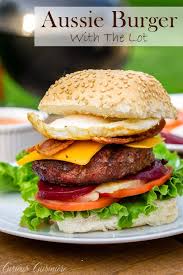 Aussie Burger With The Lot Recipe Egg Burger Burger Toppings Burger