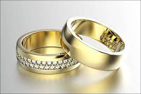 Wedding Ring Couple Gold Wedding Rings For Couples Wedding Rings For Couples With Names Engraved Couple Couple Wedding Rings Couple Rings Wedding Ring Designs