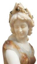 Sold at Auction: Pasquale Romanelli, Alabaster or Marble Sculpture of  Woman, Signed.