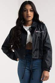 Champion Cropped Coach Jacket Champion Clothing Coach Jacket Woman Popular Outfits