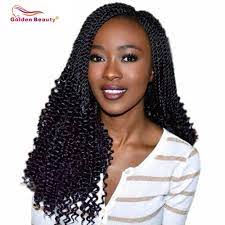 Curly Senegalese Twist Hair Crochet Braids 14 16 18inch Synthetic Pre Curled Crochet Hair E Crochet Hair Extensions Black Hair Wigs Senegalese Twist Hairstyles