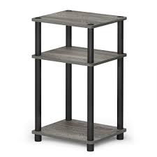 Furinno Just 3 Tier Turn N Tube End Table 11087gyw Bk Walmart Com In 2020 End Tables Furinno French Oak