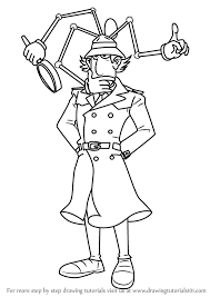 Learn How To Draw Inspector Gadget From Inspector Gadget Inspector Gadget Step By Step Drawing Tutorials Inspector Gadget Drawings Drawing Tutorial