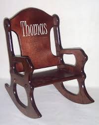 Wooden Kids Rocking Chair Personalized Sports Cherry Finish Etsy Kids Rocking Chair Toddler Rocking Chair Wooden Rocking Chairs