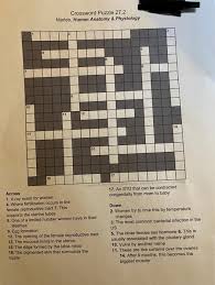 Enter the answer length or the answer pattern to get better results. Crossword Puzzle 27 2 Marieb Human Anatomy Chegg Com