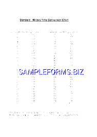 Military Time Conversion Chart 1 Doc Pdf Free 1 Pages