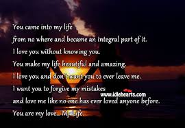 You Are My Love My Life You Make My Life Beautiful Idlehearts