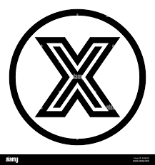 X logo Black and White Stock Photos & Images - Alamy