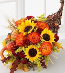 View ratings, photos, and more. Thanksgiving Cornucopia With Daisies And And Orange Roses