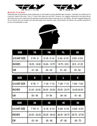 Fly Racing Size Chart Morefreakinpower