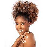 Afro Puff curly Drawstring Ponytail Extension for Women Synthetic Short  Afro Kinkys Curly Afro Bun Extension Hairpieces Updo Hair Extensions with  Two Clips(1B) : Amazon.sg: Beauty