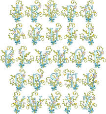 Daisy Bloom Monogram | Machine Embroidery Designs by JuJu