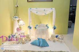 Simple And Sweet Decoration Baby Cradle For Naming Ceremony Pelamin Buaian Berendoi Cukur Jambul Dan Full Pakej Aqiqah Www Alisdeco Blogspot Com Wasap 012 Bayi