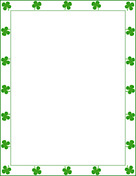Saint Patrick Shamrock Border Clip Art Borders Saint Patricks Day Art Borders For Paper
