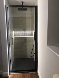 Black Shower Screen Led Bathroom Light Shower Niche Anthracite Shower Tray Black Shower Tray Shower Tray Bathroom Shower Niche
