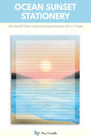 698 x 692 file type: Printable Ocean Sunset Stationery Ocean Sunset Stationery Printables